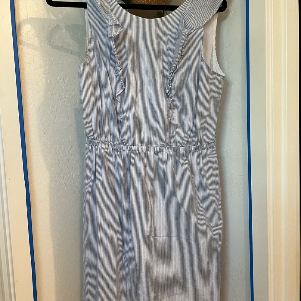 Blue and White Striped Dress - Picture 2 of 6
